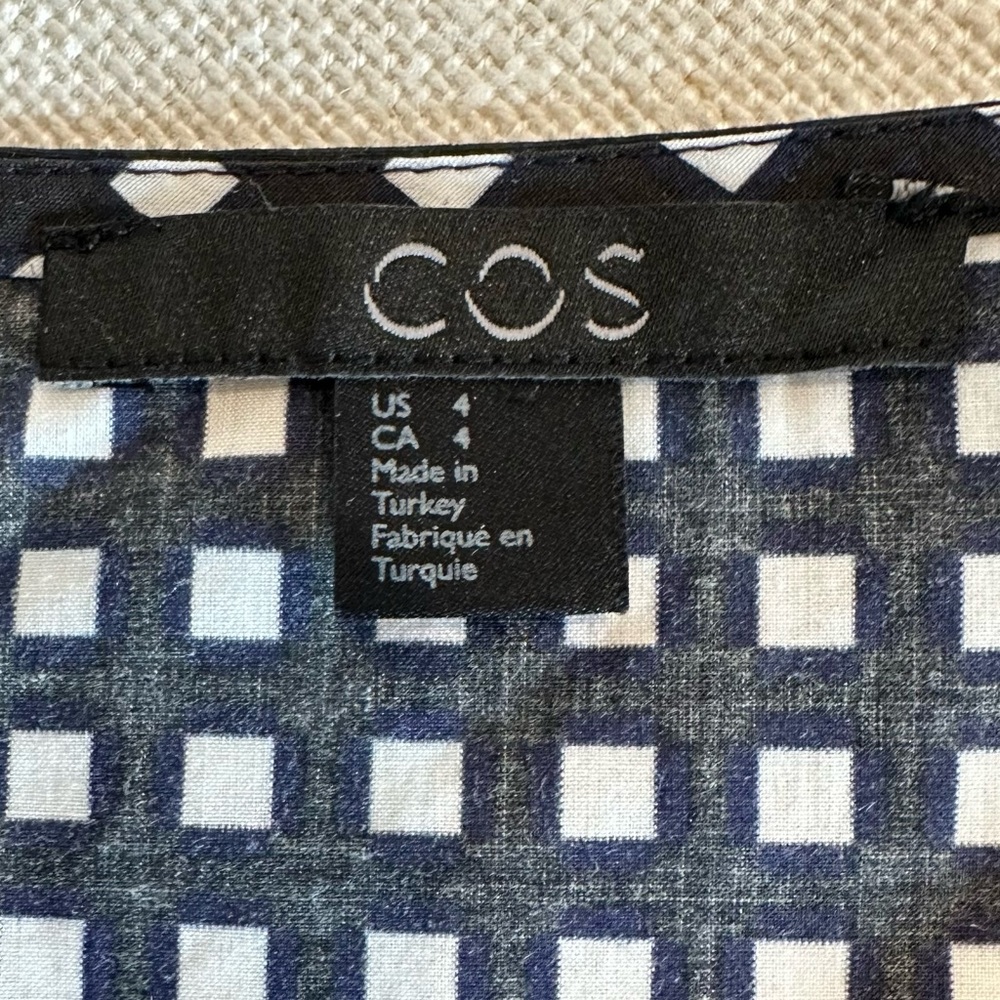 💙 COS Women’s Check Pattern Blouse 💙 - Picture 4 of 4